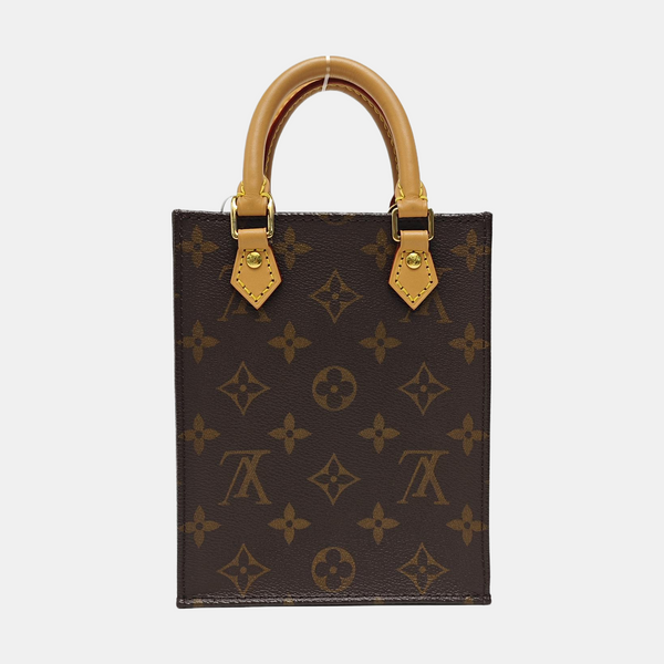 SAC PLAT Mini Monogram Coated Canvas Brown
