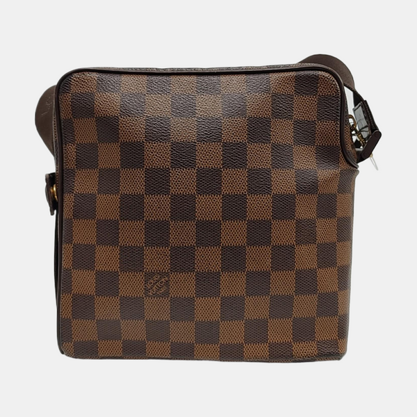 OLAV PM Damier Ebene Coated Canvas Brown