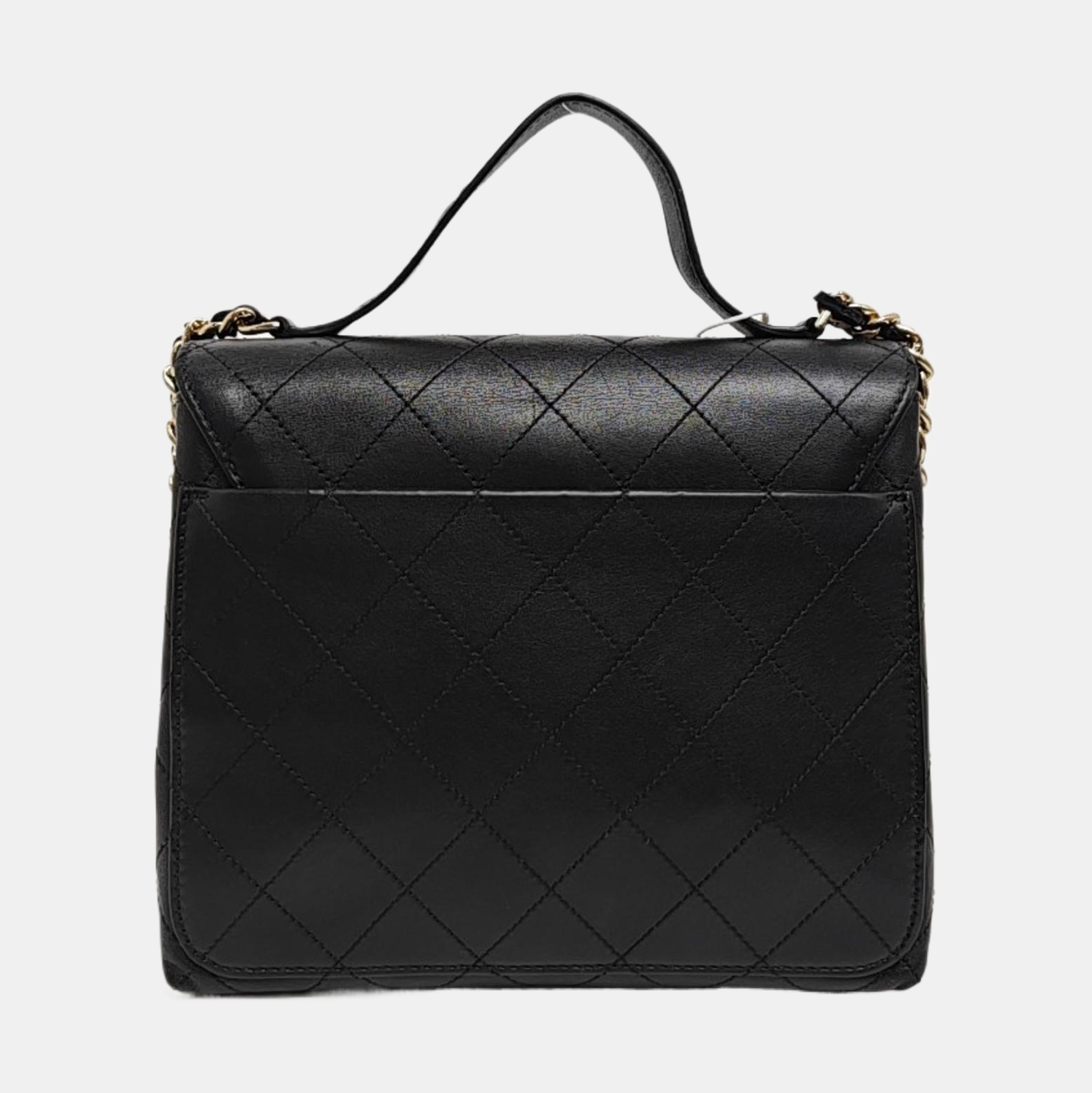 Quilted Calfskin Shoulder Bag Black
