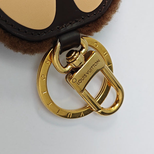 Leather Bag Charm Brown