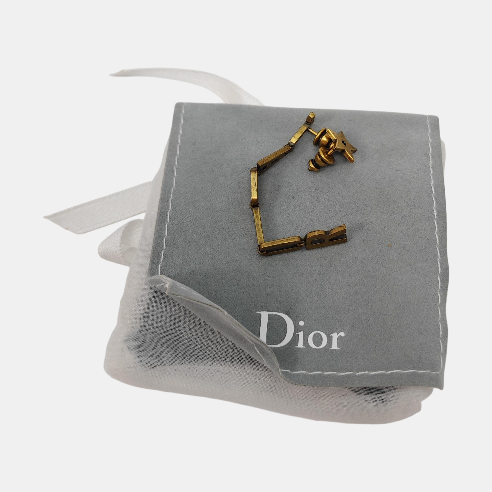 J'adior Metal Gold Stud Earrings