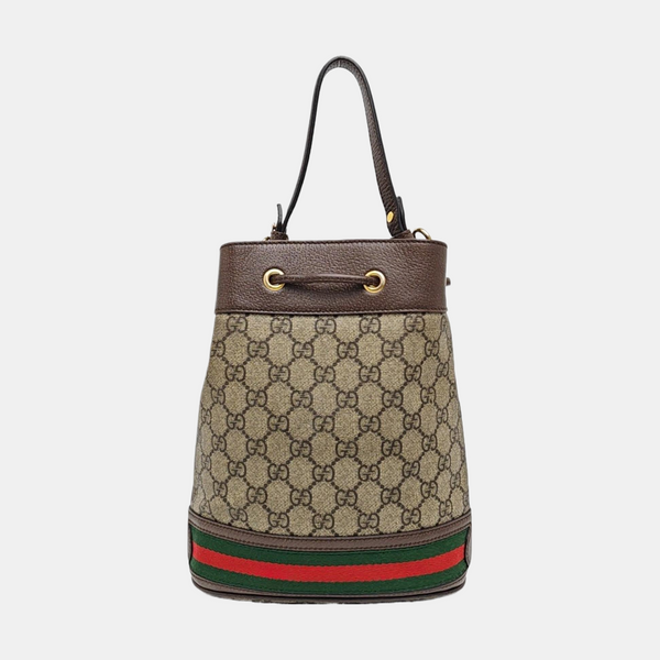 Ophidia Small Monogram Coated Canvas Beige