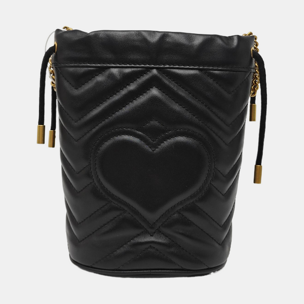 GG Marmont Mini Quilted Calfskin Black