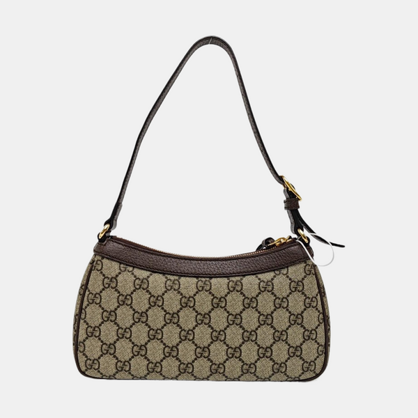 Ophidia Small Monogram Coated Canvas Brown