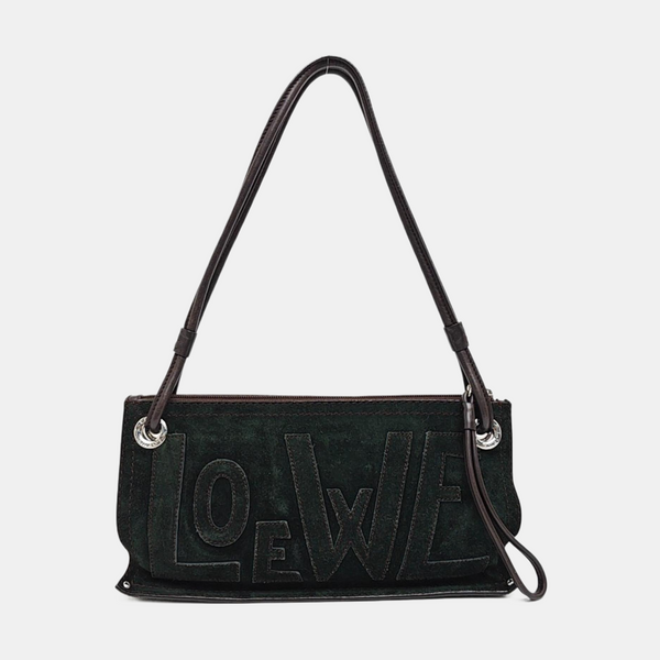 Suede Shoulder Bag Green
