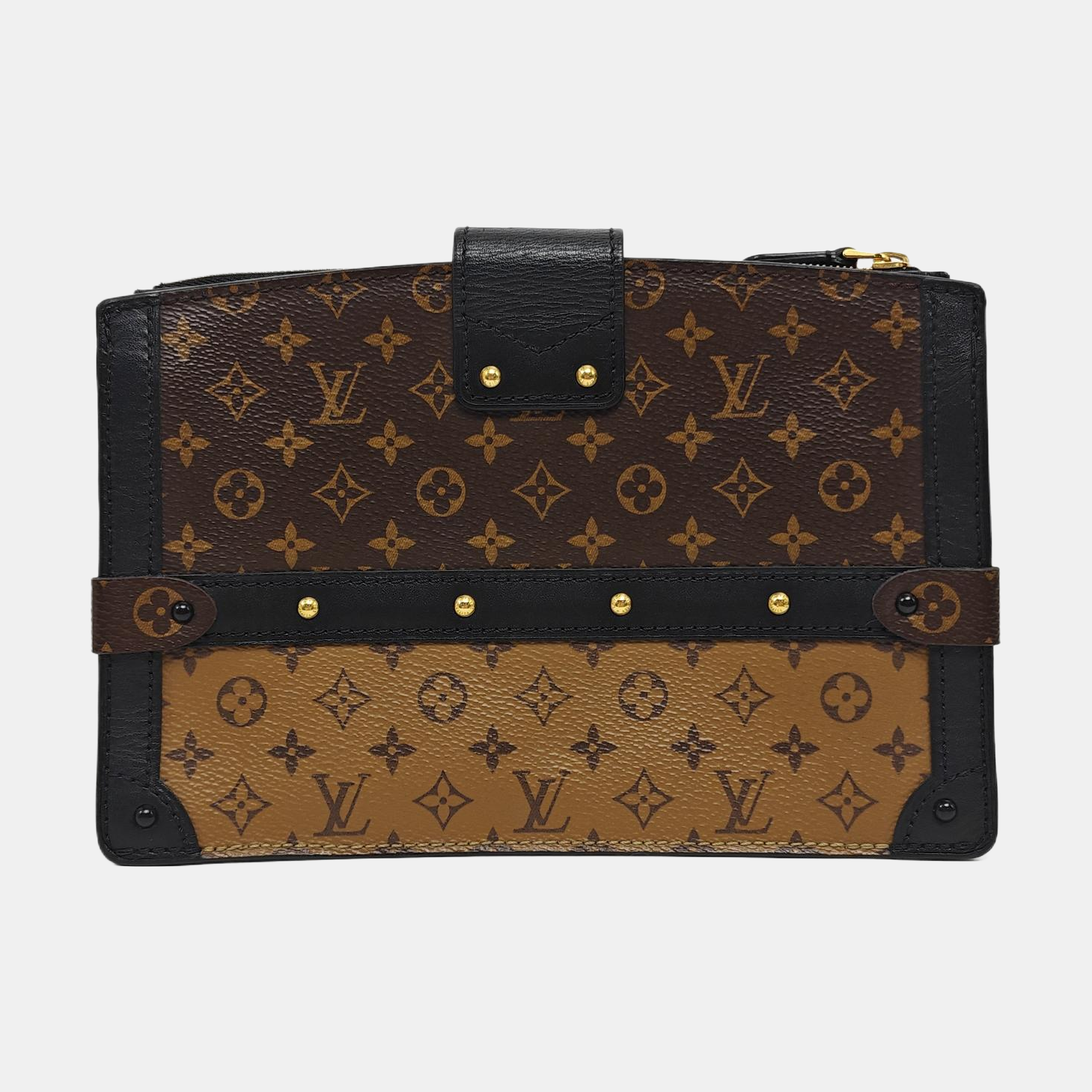 TRUNK Monogram Coated Canvas Brown