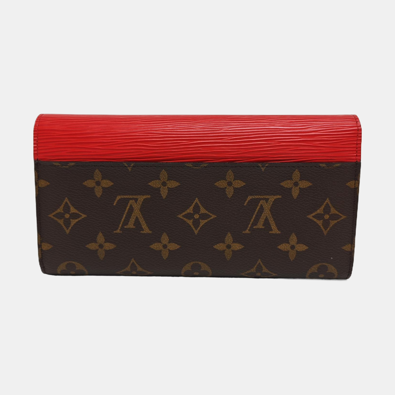 MARIE LOU Monogram Coated Canvas Brown Wallet