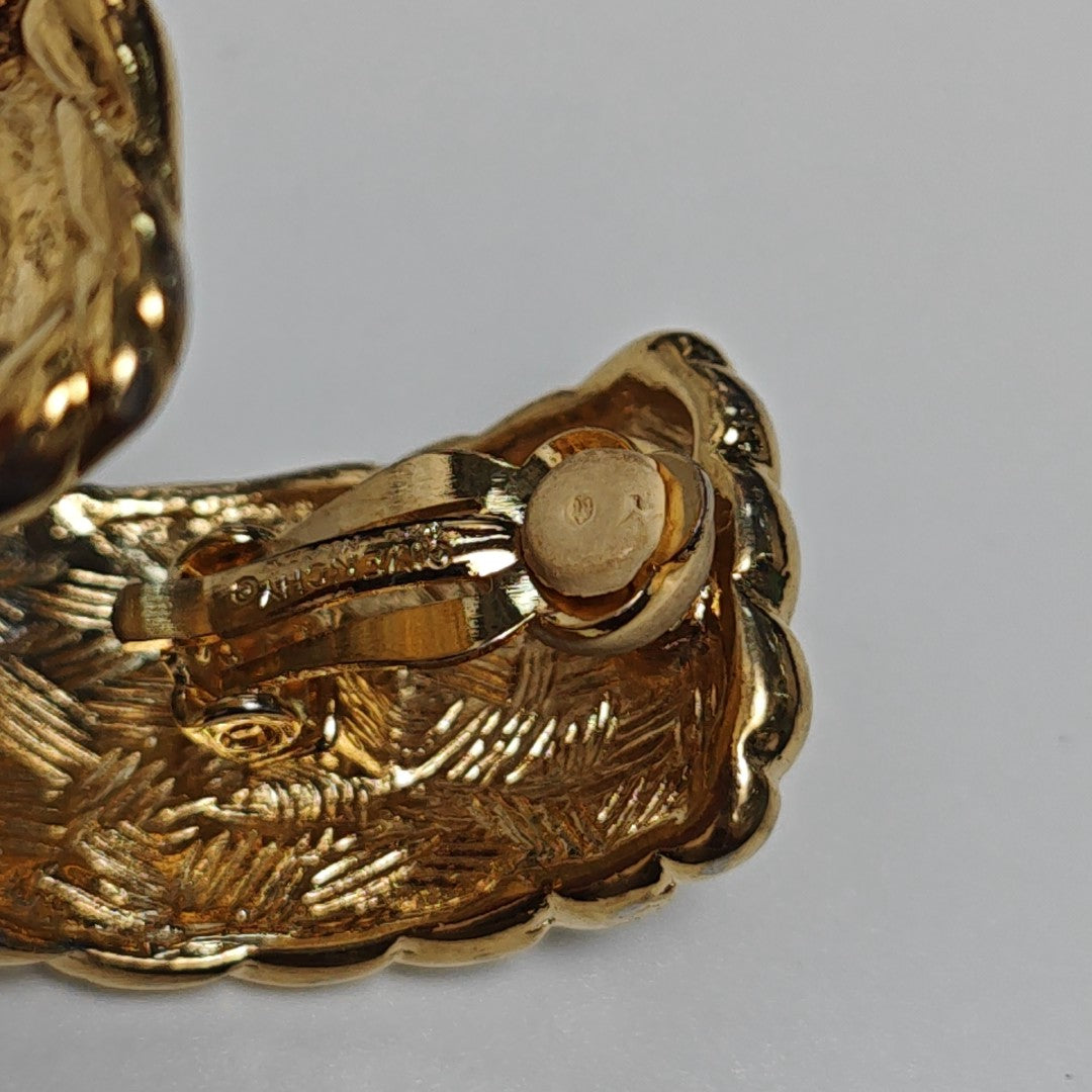 Metal Gold Clip On Earrings