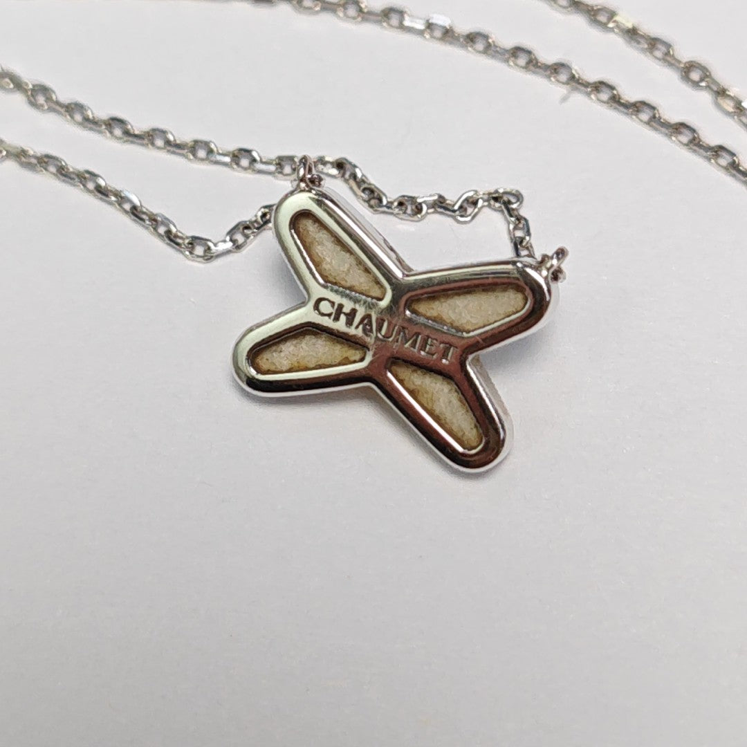 Jeux De Liens 18k White Gold Silver Necklace