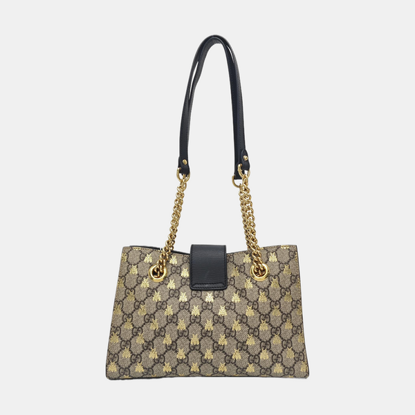 Padlock Small Monogram Coated Canvas Beige