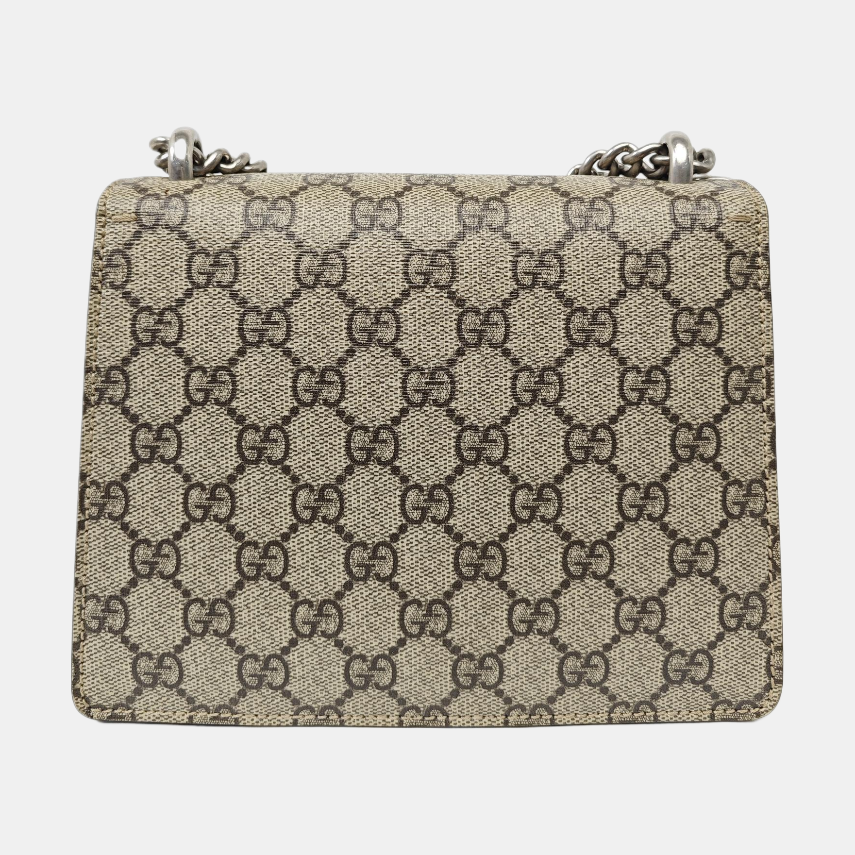 Dionysus Mini Monogram Coated Canvas Beige