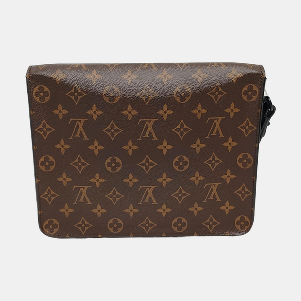 S LOCK Monogram Coated Canvas Brown