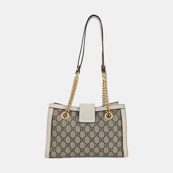 Padlock Small Monogram Coated Canvas Beige