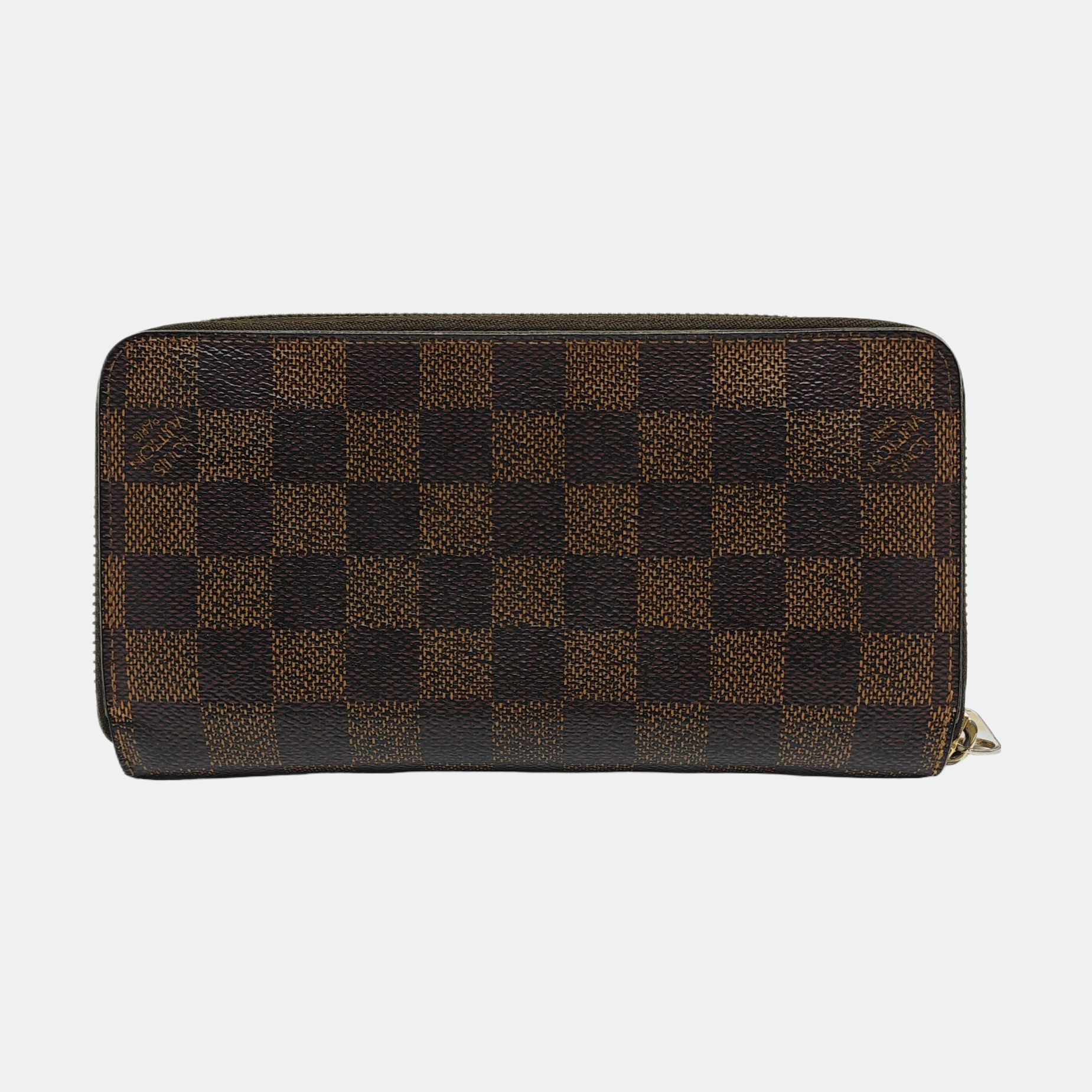 ZIPPY Damier Ebene Coated Canvas Brown Wallet