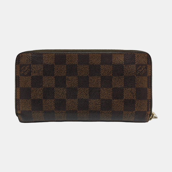 ZIPPY Damier Ebene Coated Canvas Brown Wallet