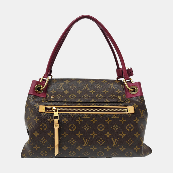 OLYMPE MM Monogram Coated Canvas Brown