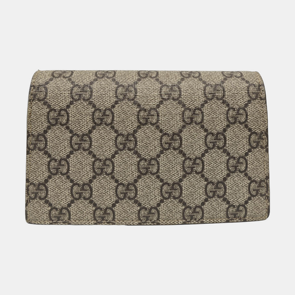 Dionysus Super Mini Monogram Coated Canvas Beige