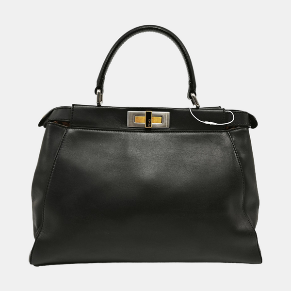 Peekaboo Medium Calfskin Black