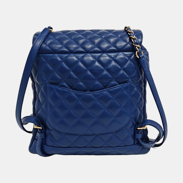 URBAN SPIRIT Large Quilted Lambskin Blue