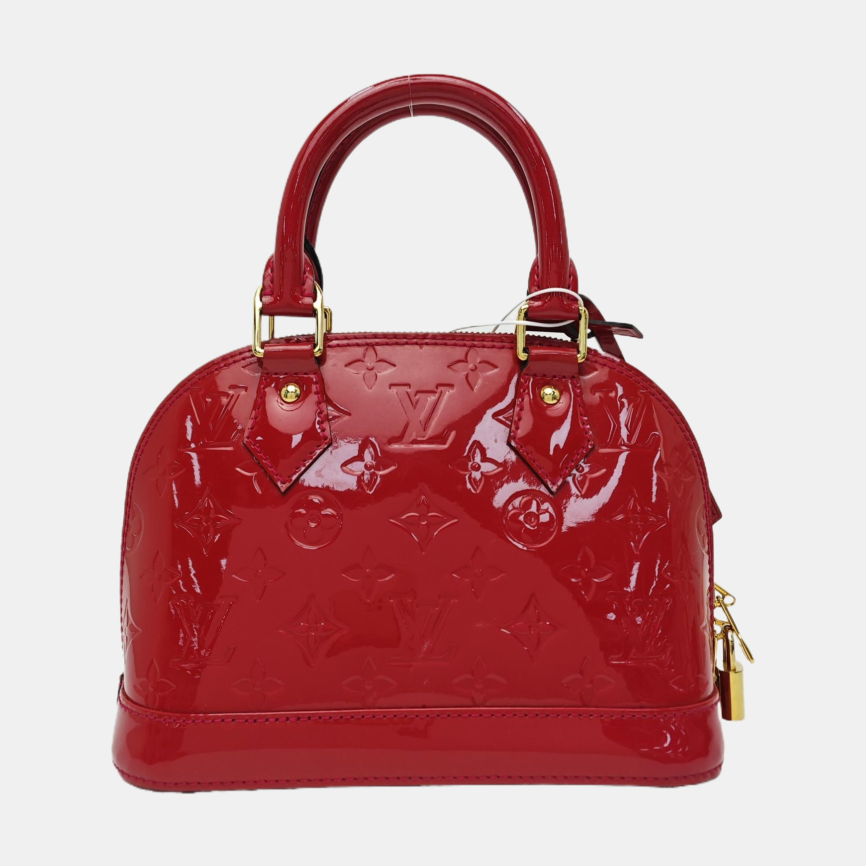 ALMA BB Monogram Patent Leather Red
