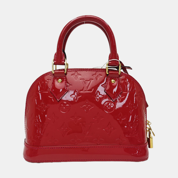 ALMA BB Monogram Patent Leather Red