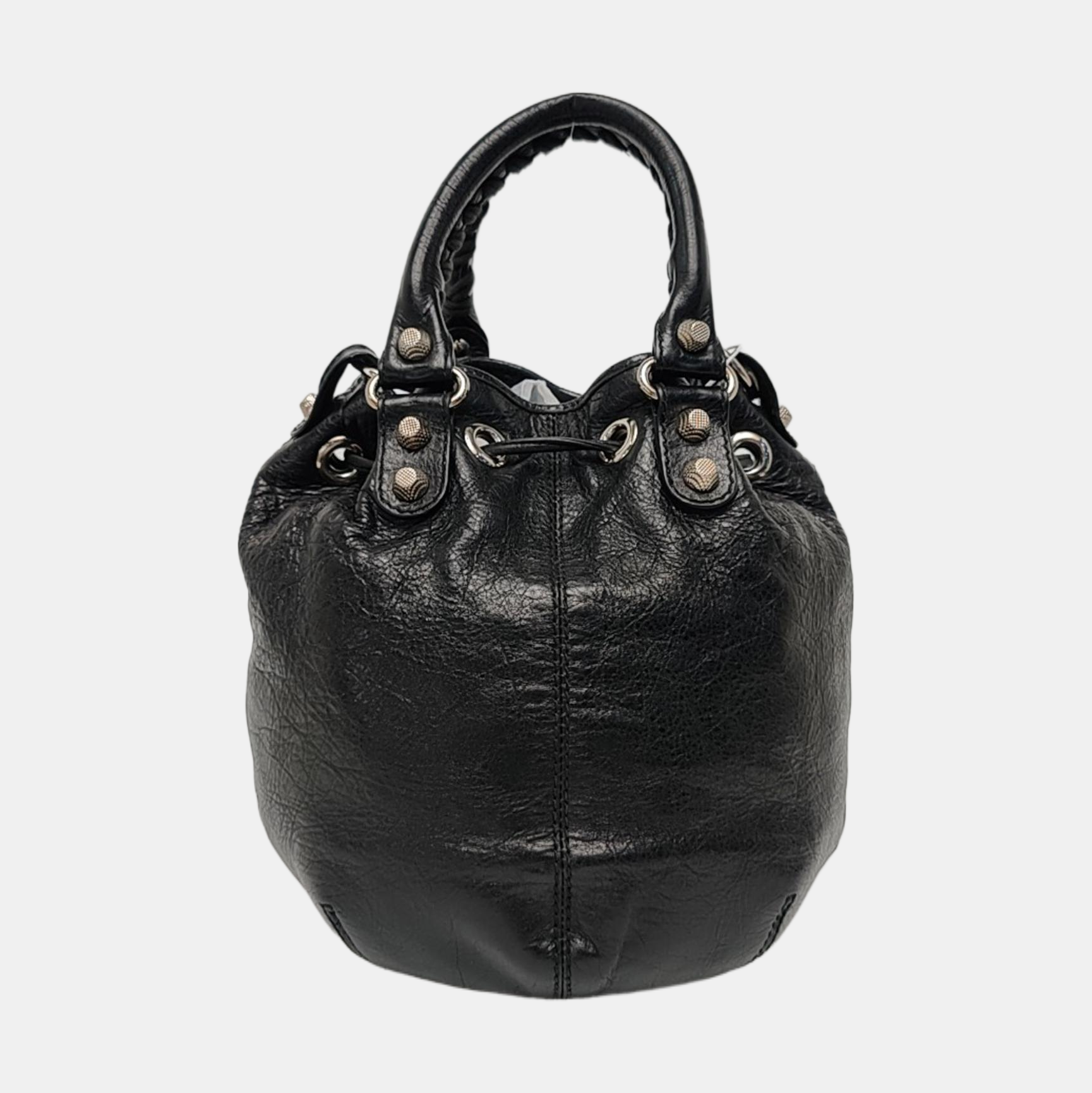 Pompon Bag Calfskin Black