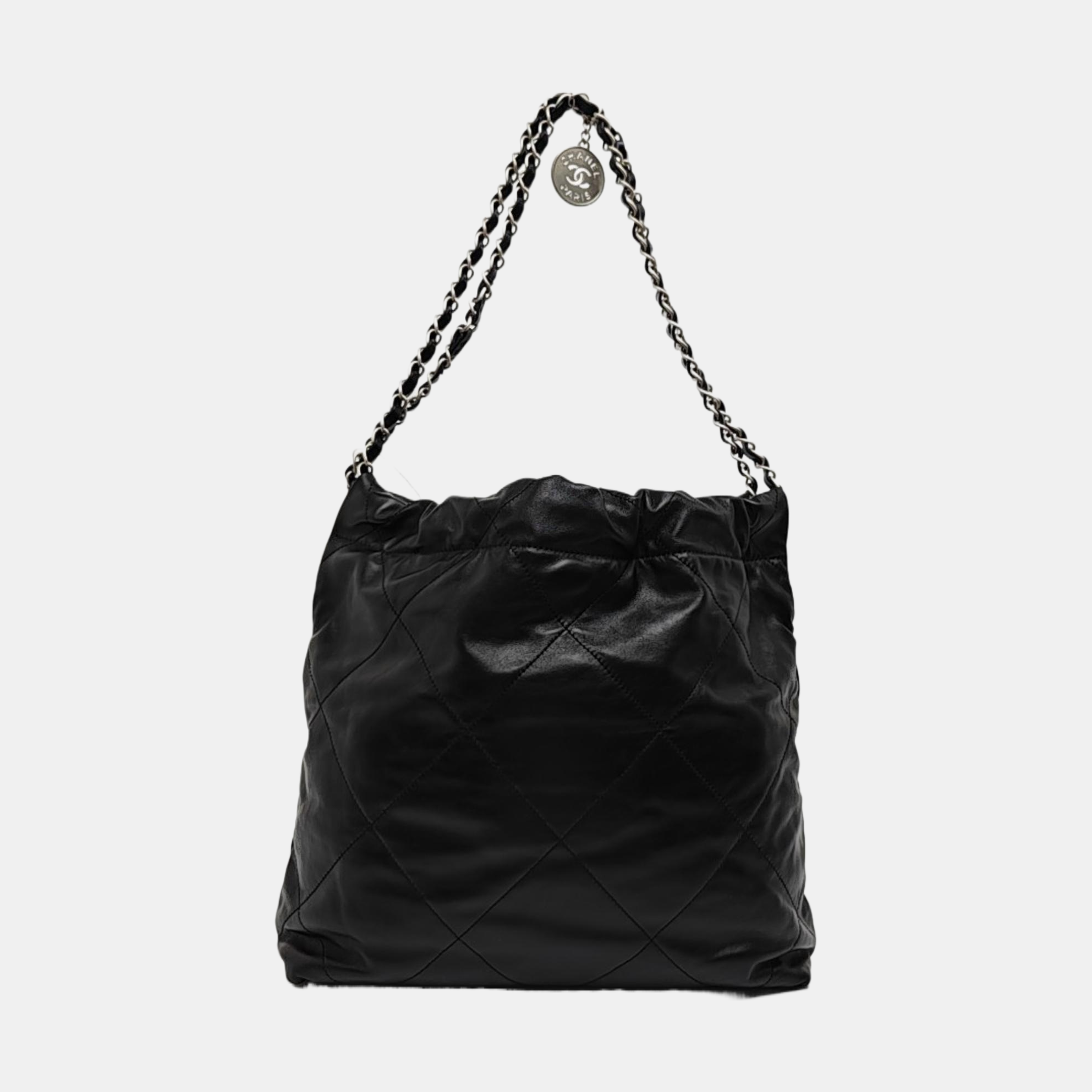 CHANEL 22 Small Quilted Calfskin Black
