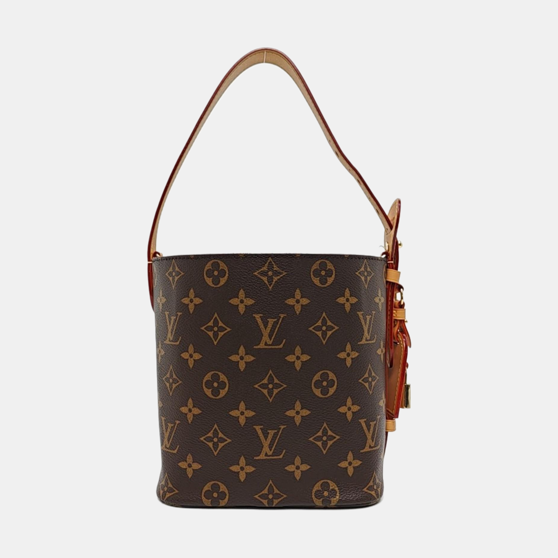 ALL IN BB Monogram Coated Canvas Brown