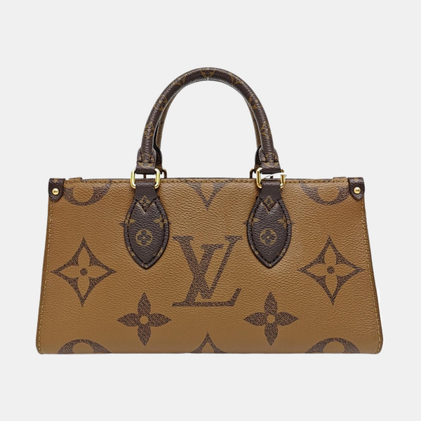 ONTHEGO EAST WEST PM Monogram Coated Canvas Brown