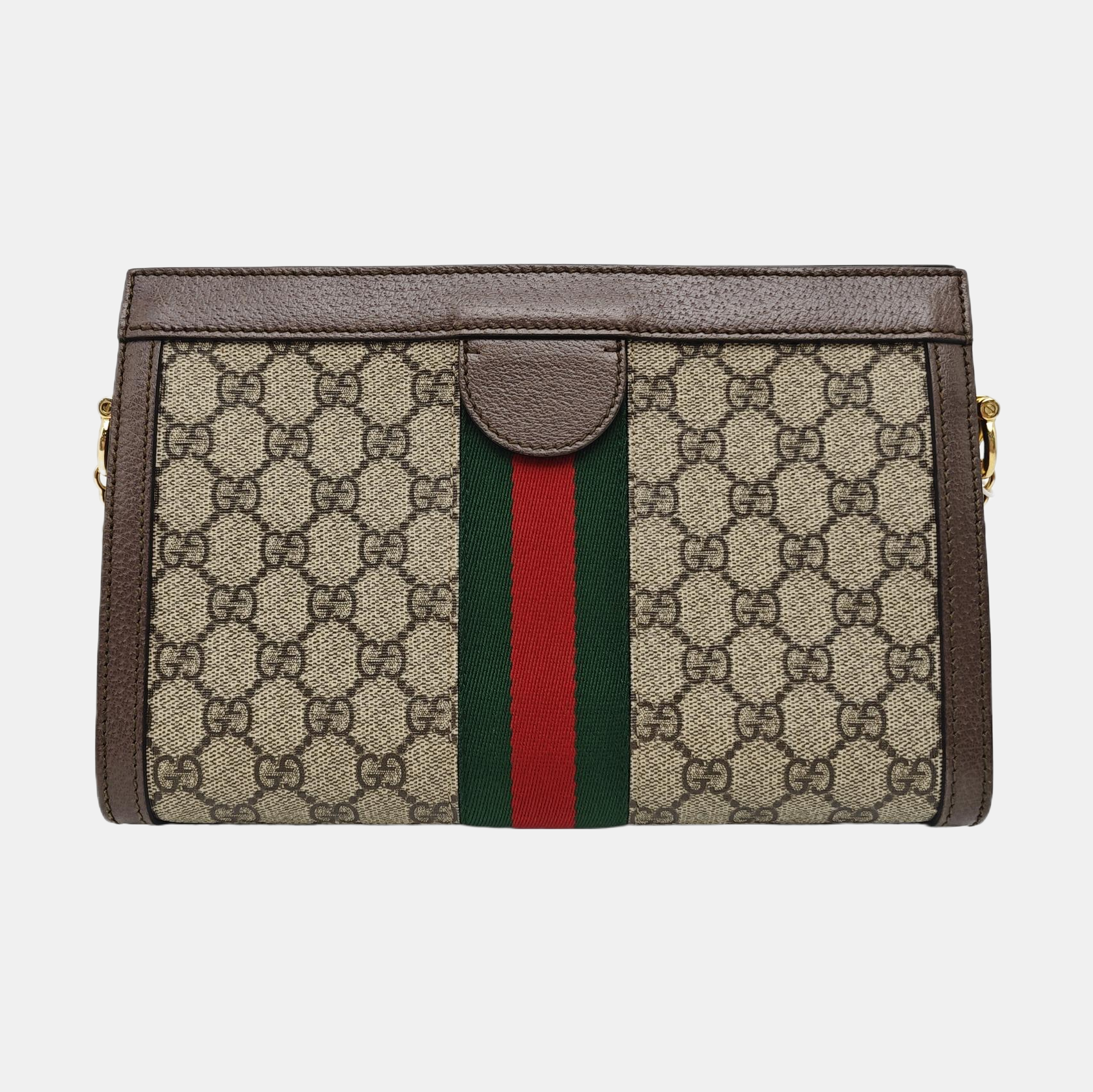 Ophidia Small Monogram Coated Canvas Beige