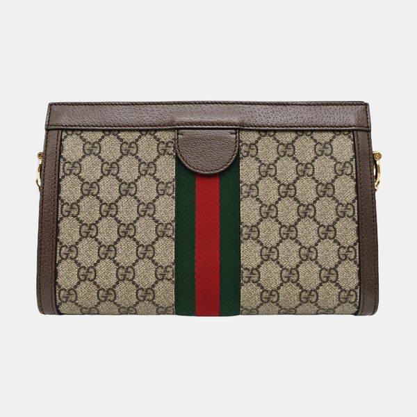 Ophidia Small Monogram Coated Canvas Beige