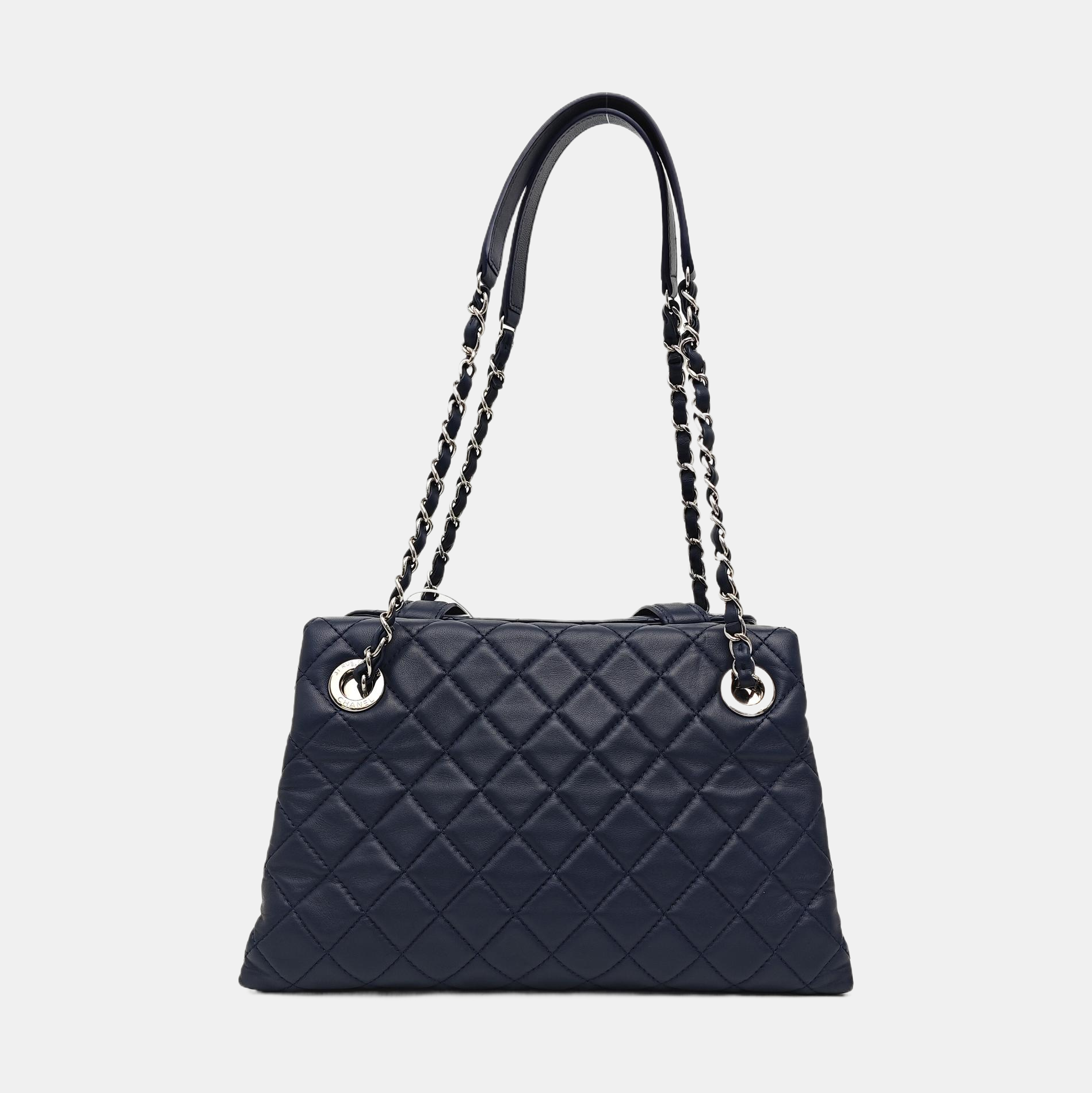 Quilted Lambskin Shoulder Bag Blue