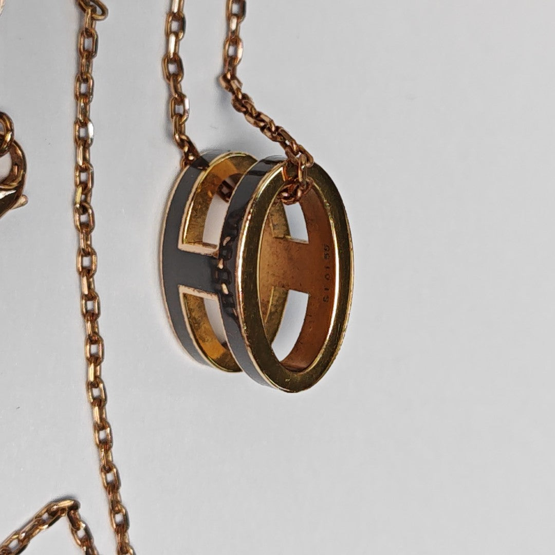 Pop H Metal Rose Gold Necklace