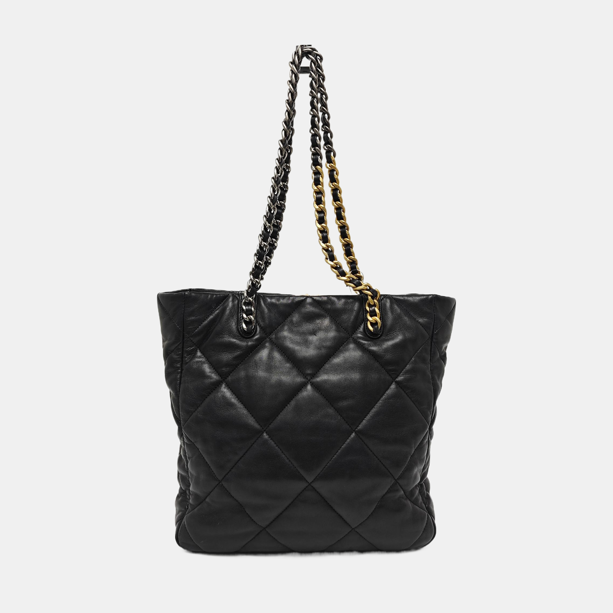CHANEL 19 Large Quilted Lambskin Black