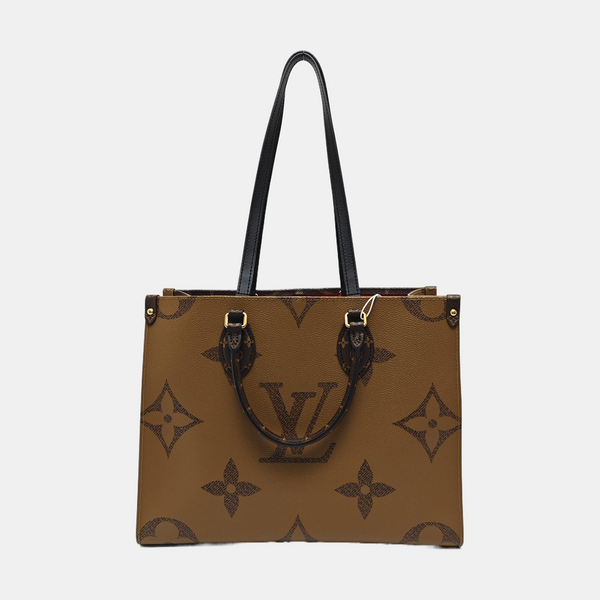 Authenticated pre-owned  ONTHEGO MM Monogram Coated Canvas Brown - Tote Bag at Looply