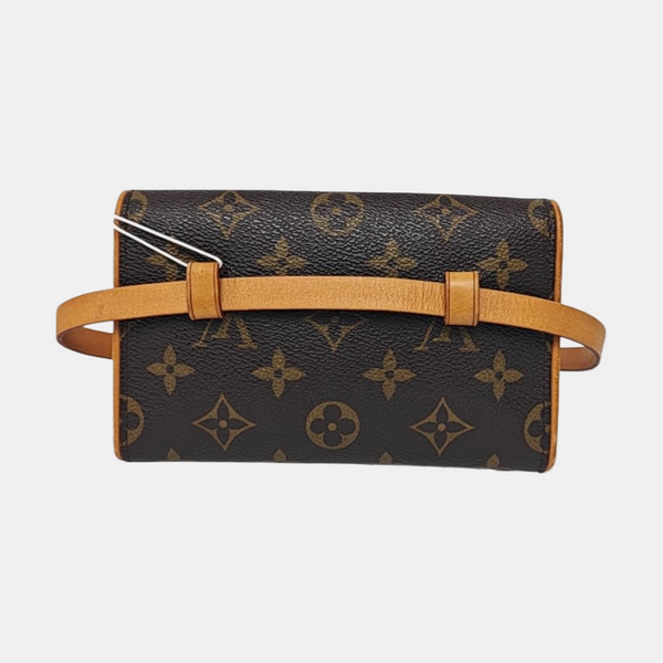 FLORENTINE Monogram Coated Canvas Brown