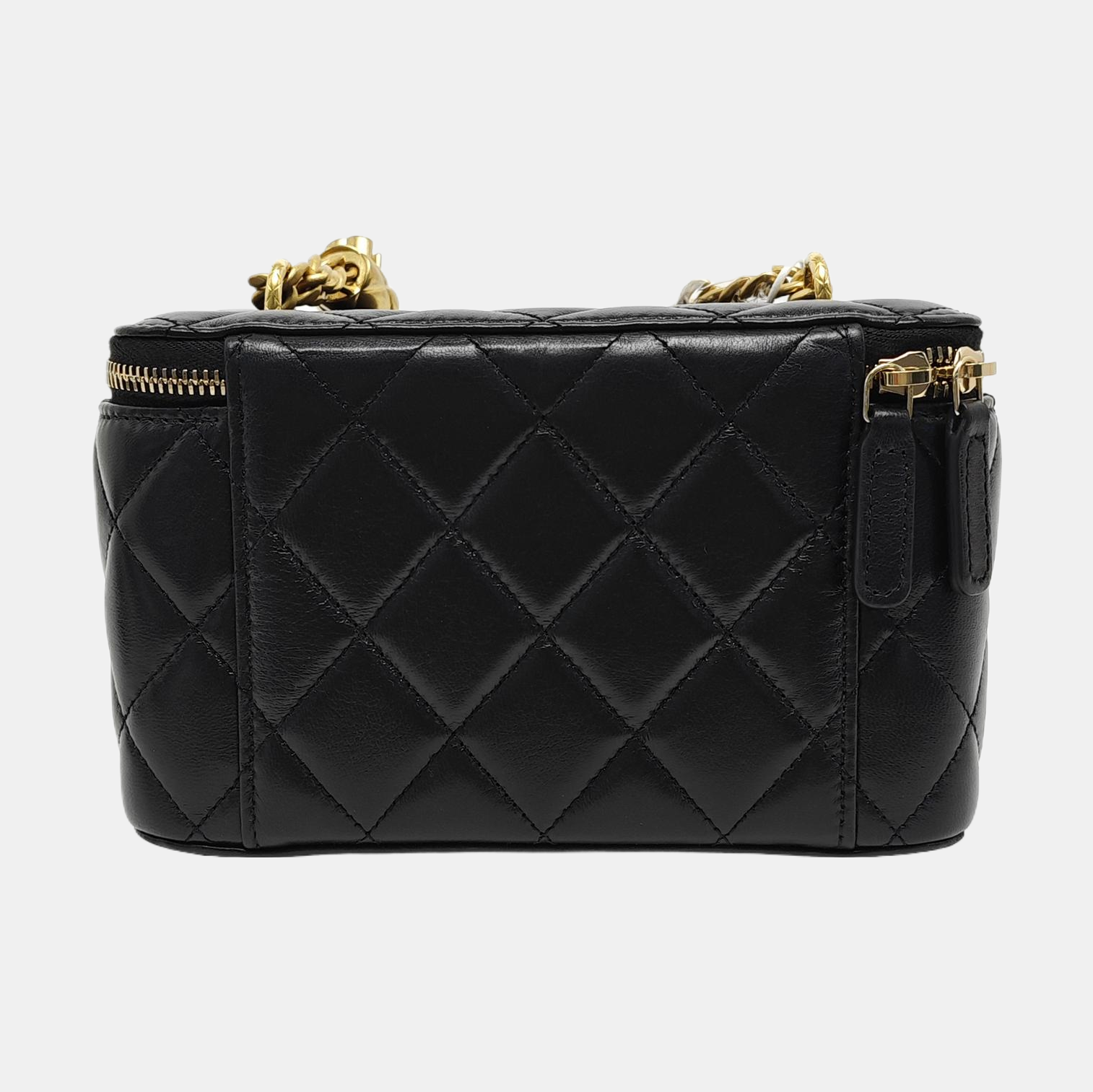VANITY CASE Small Quilted Lambskin Black
