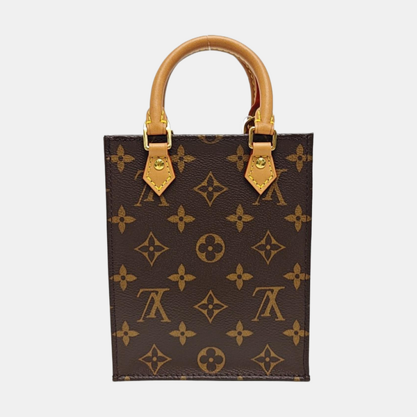 SAC PLAT Mini Monogram Coated Canvas Brown