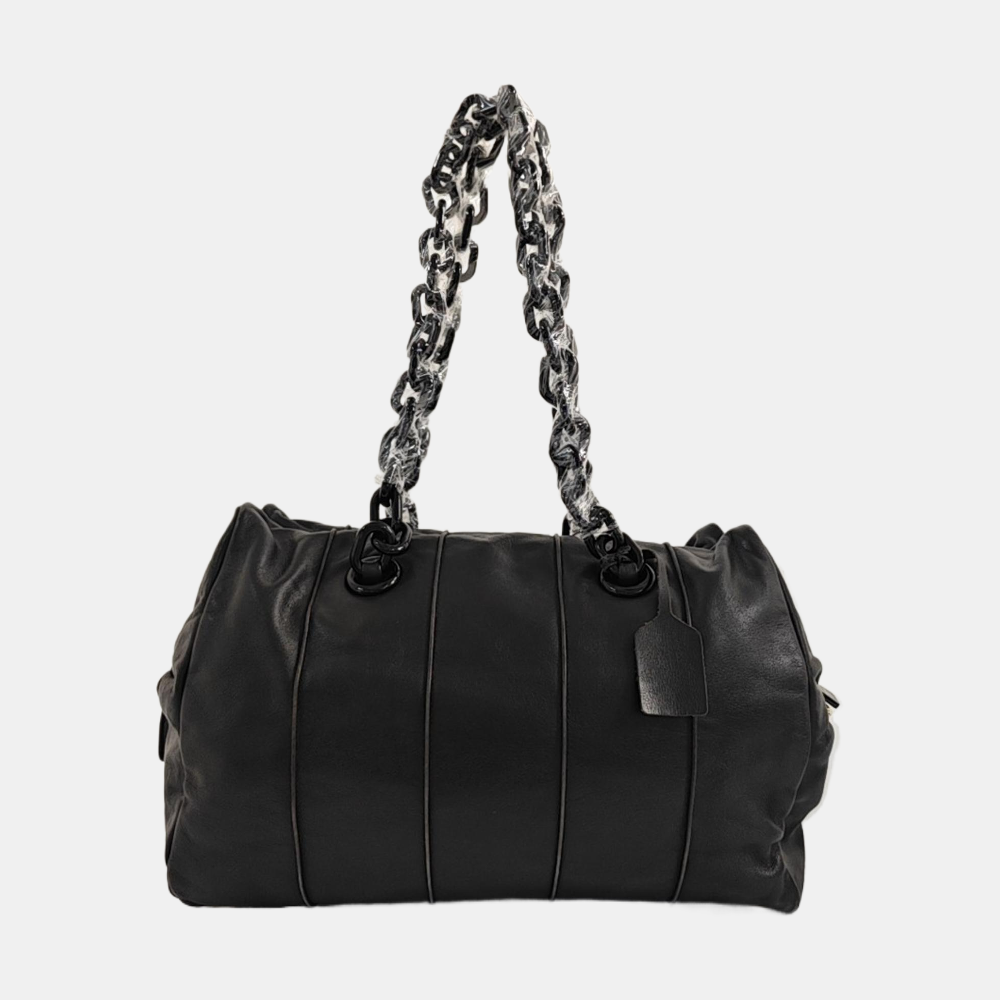 Quilted Calfskin Shoulder Bag Black
