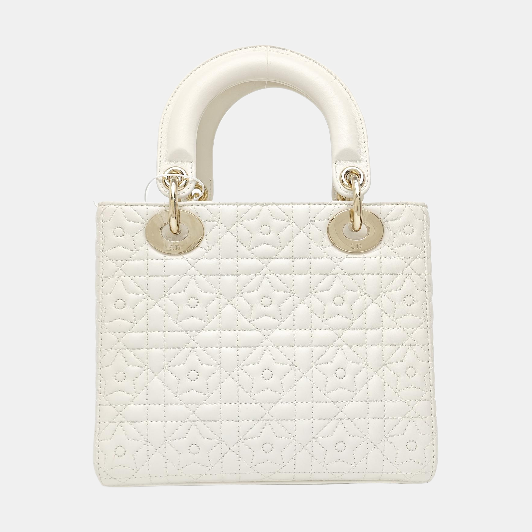Lady Dior Small Quilted Lambskin White