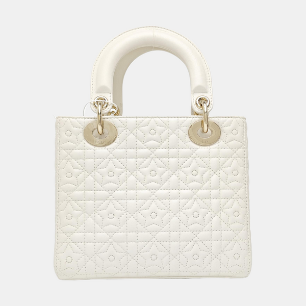 Lady Dior Small Quilted Lambskin White