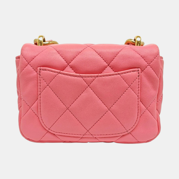 CLASSIC FLAP Mini Quilted Lambskin Pink