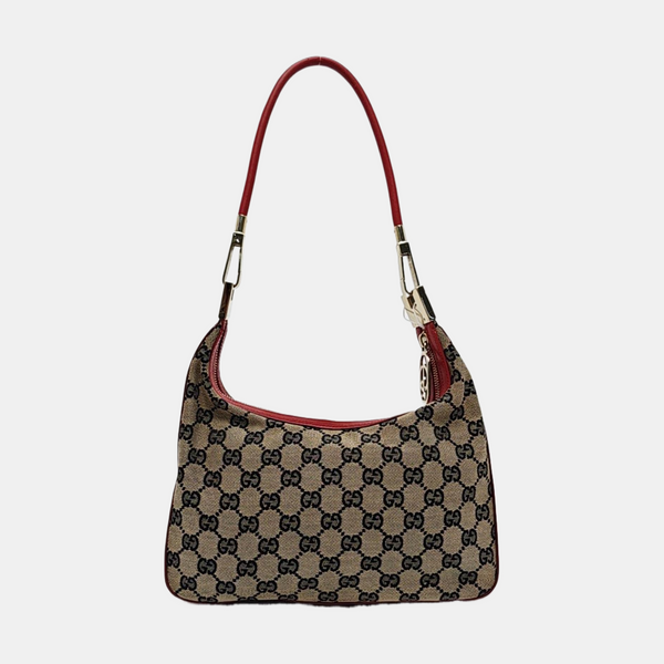 Monogram Canvas Shoulder Bag Brown
