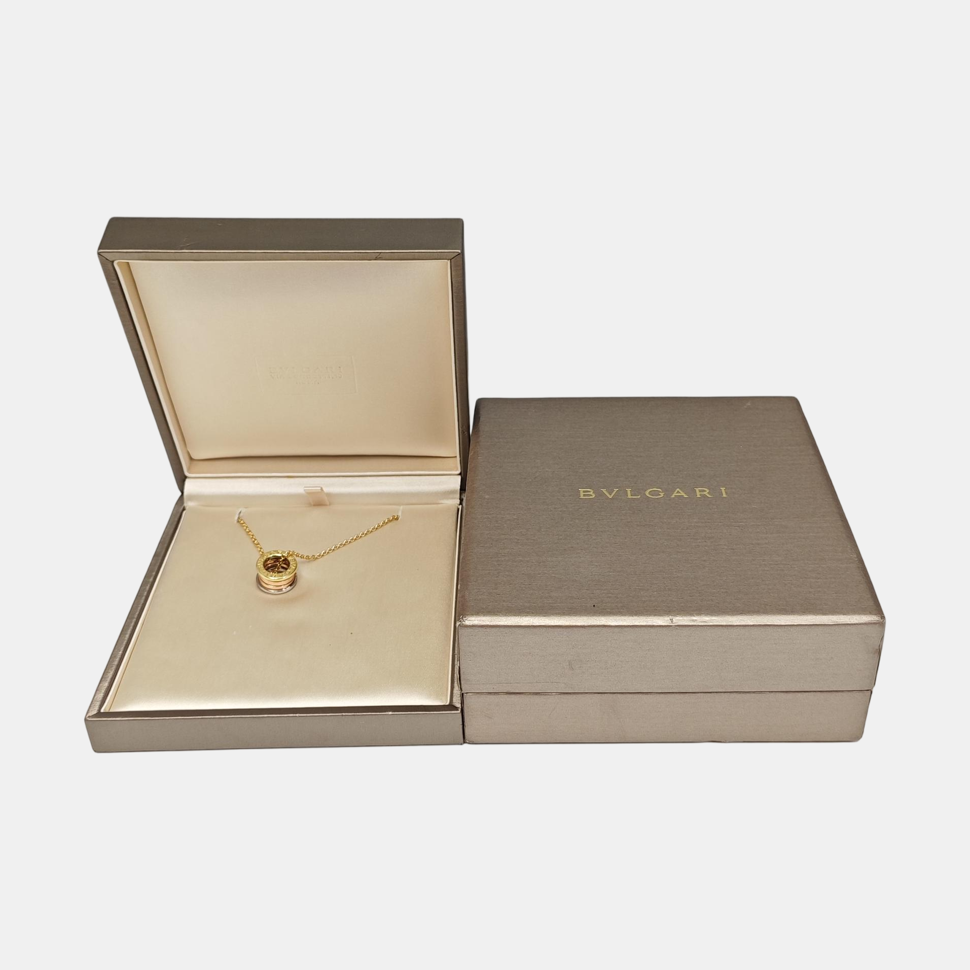 B.ZERO1 18k White Gold Rose Gold Necklace