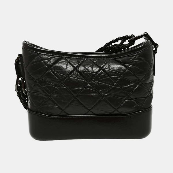 GABRIELLE Small Quilted Calfskin Black