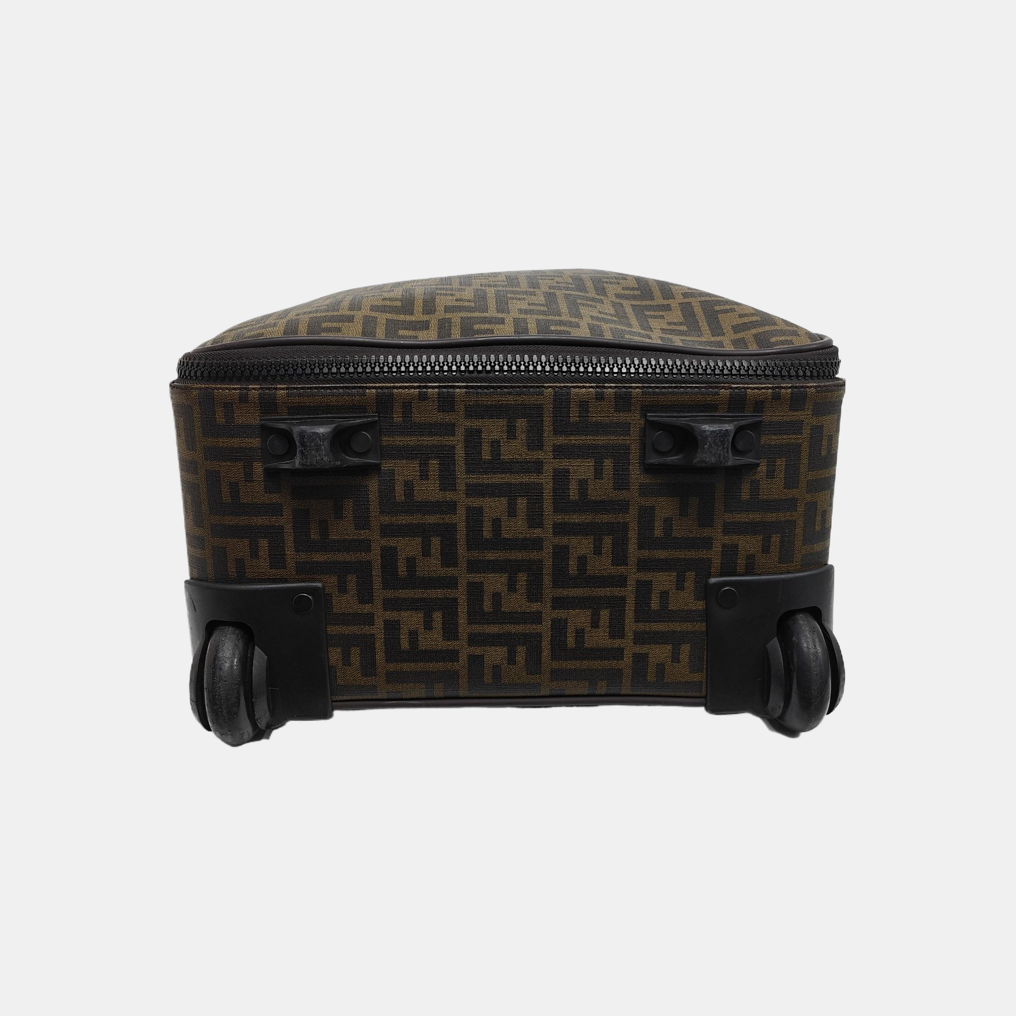 Coated Canvas Luggage Brown