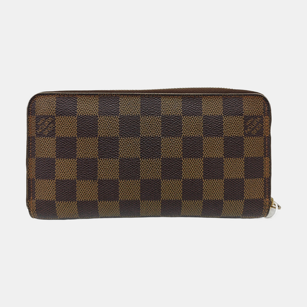 ZIPPY Damier Ebene Coated Canvas Brown Wallet