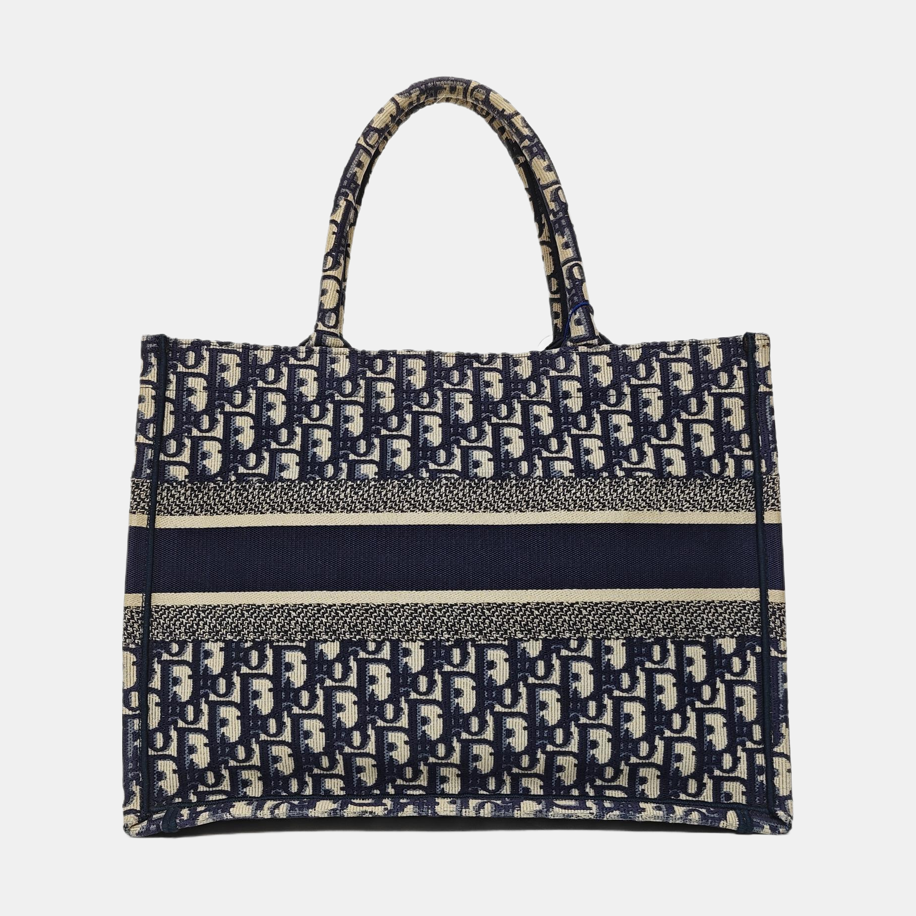 Book Tote Medium Oblique Canvas Blue