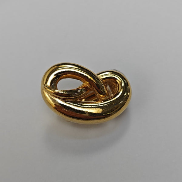 Twisted Metal Gold Clip On Earrings