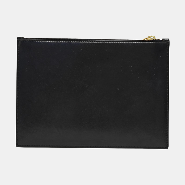 Calfskin Clutch Medium Black